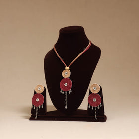German silver thread necklace set 01 - handcrafted