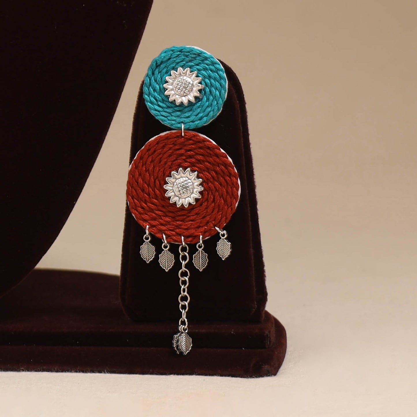 German silver thread necklace set 04 - handcrafted