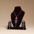 German silver thread necklace set 05 - handcrafted