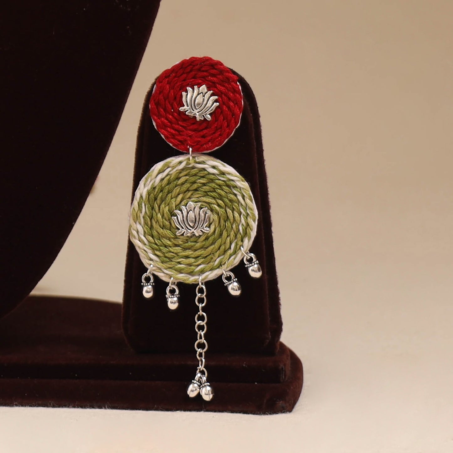 German silver thread necklace set 06 - handcrafted