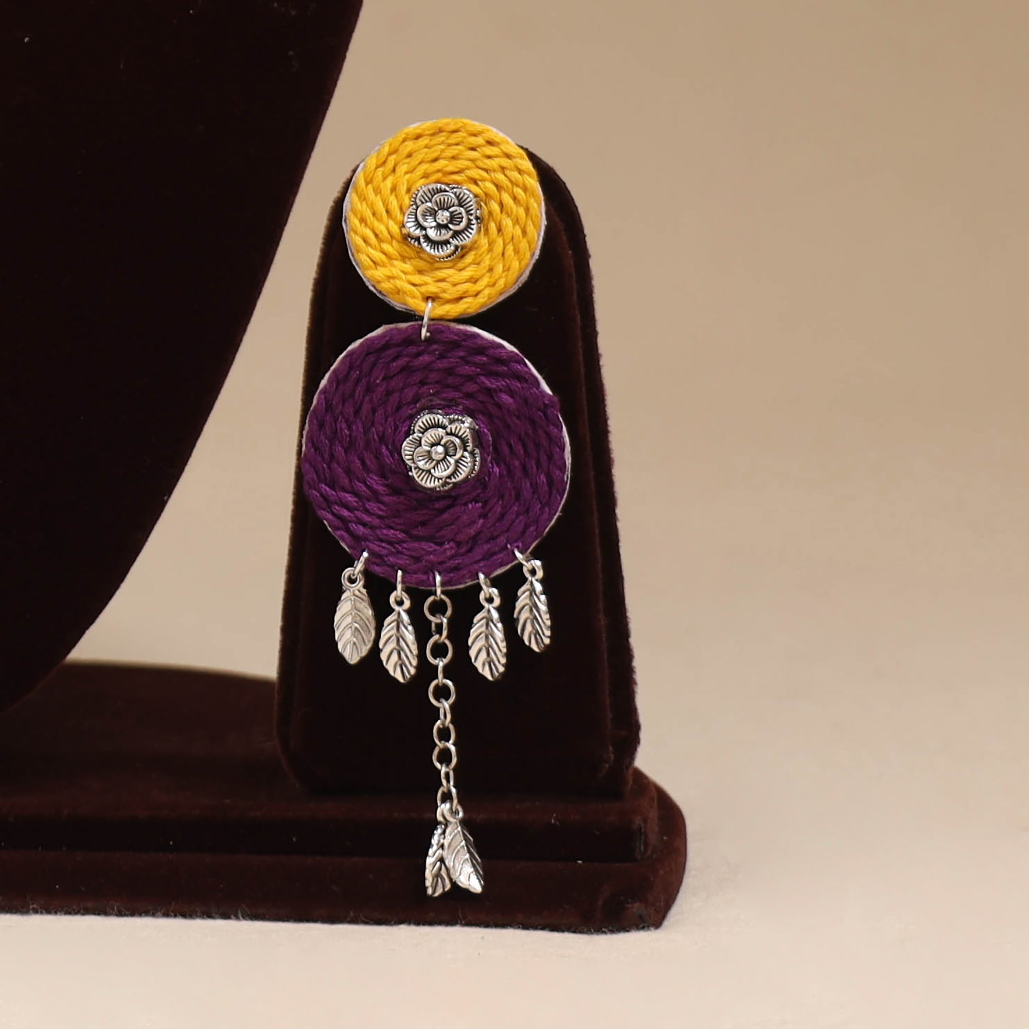 German silver thread necklace set 07 - handcrafted