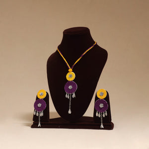 German silver thread necklace set 07 - handcrafted