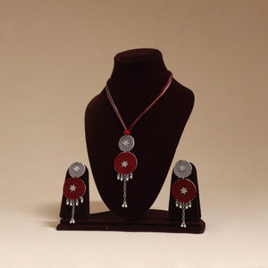 German silver thread necklace set 09 - handcrafted