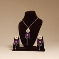 German silver thread necklace set 10 - handcrafted