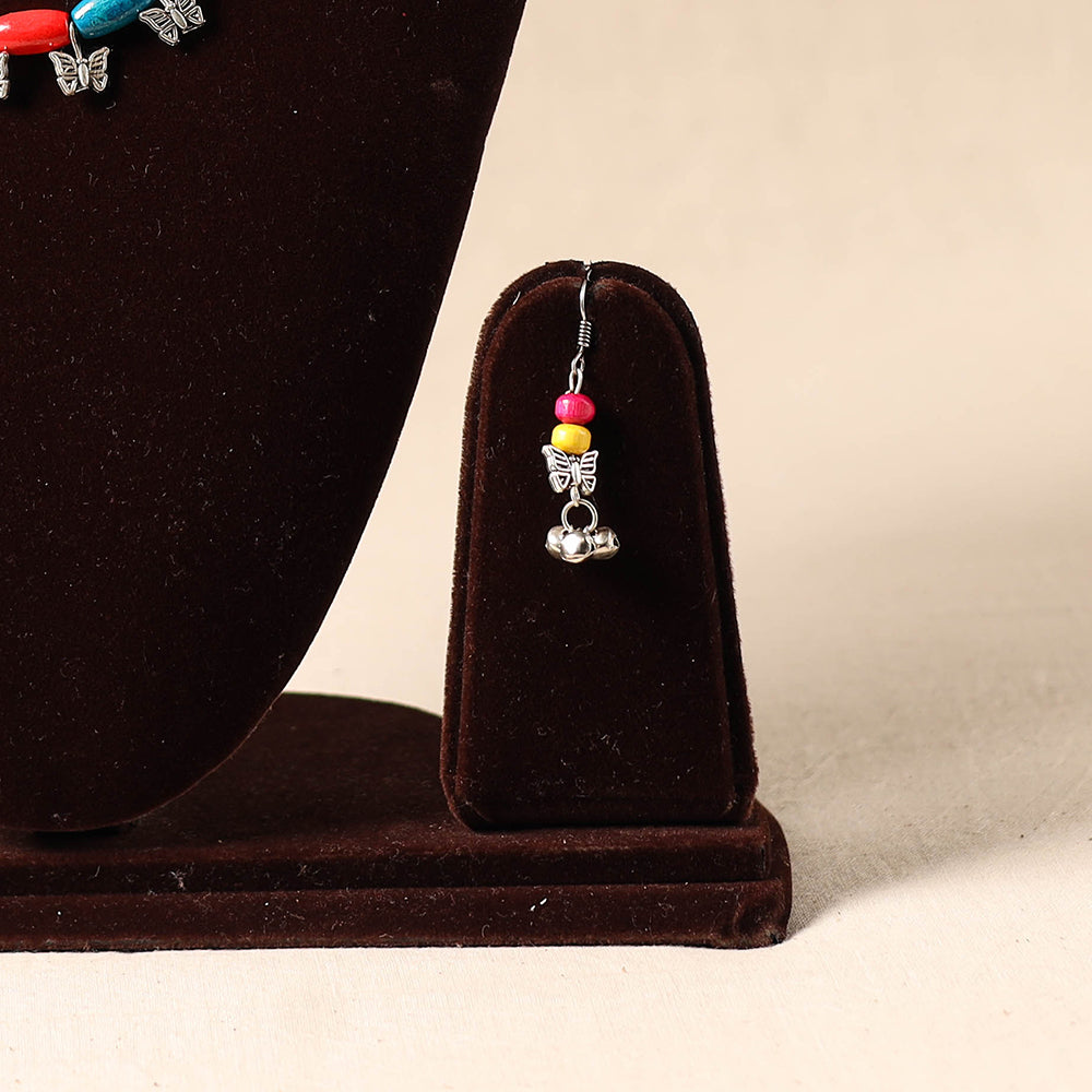 Multicolor German Silver Wooden Beads Necklace Set