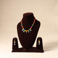 Multicolor German Silver Wooden Beads Necklace Set