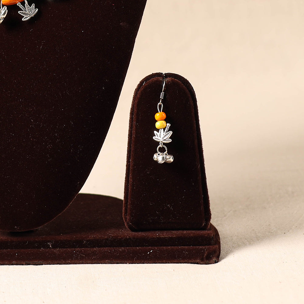 Multicolor German Silver Wooden Beads Necklace Set