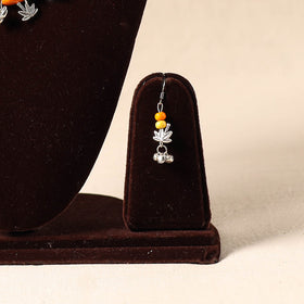 Multicolor German Silver Wooden Beads Necklace Set