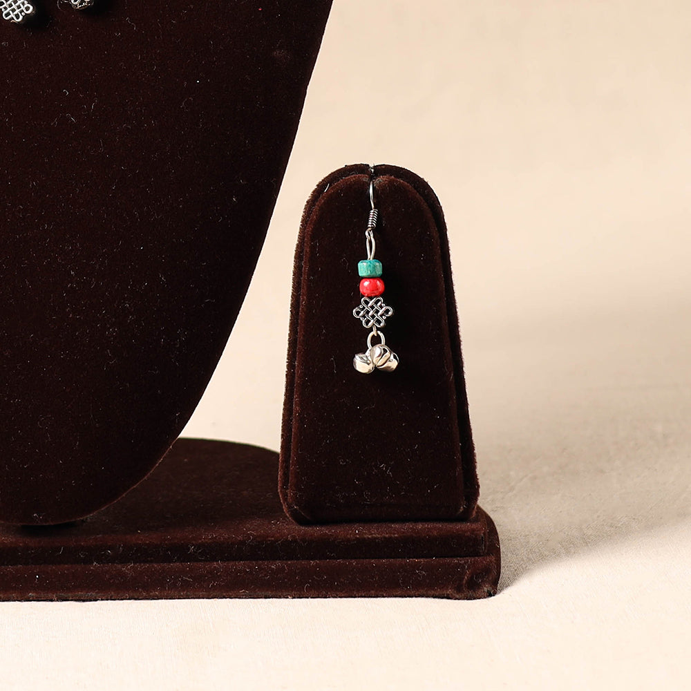 German Silver Wooden Beads Necklace Set