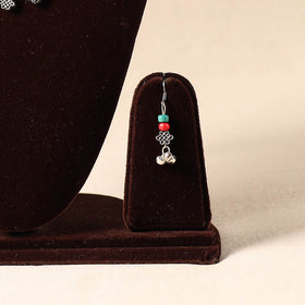 German Silver Wooden Beads Necklace Set