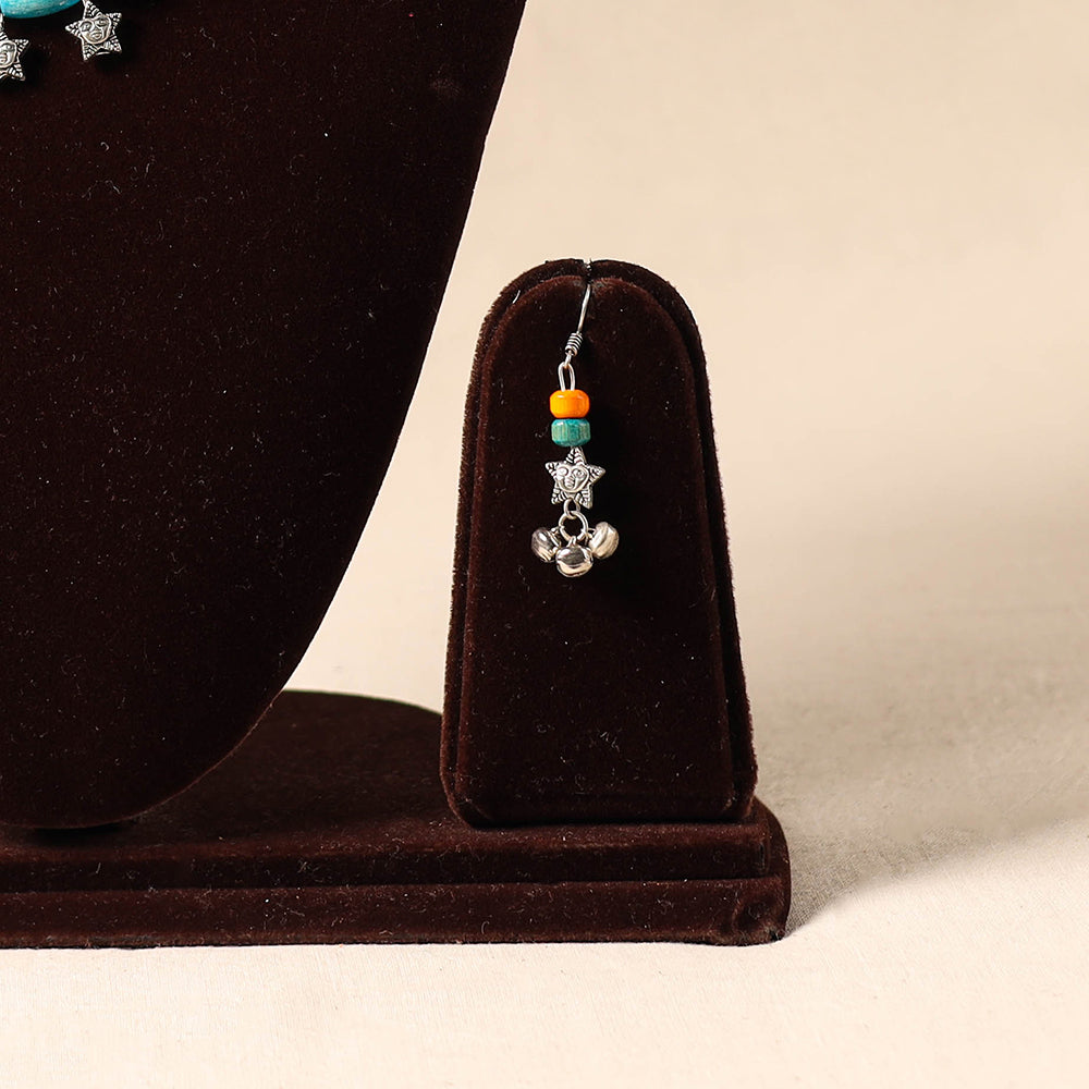 German Silver Wooden Beads Necklace Set