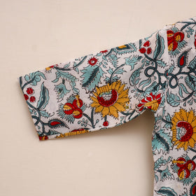 Girls sanganeri pure cotton kurta set (2-6 years) 06