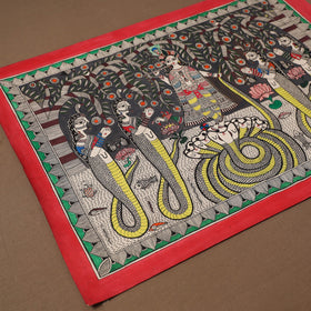 Handpainted madhubani painting by hira devi (22 x 30 in) 07