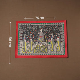 Handpainted madhubani painting by hira devi (22 x 30 in) 07