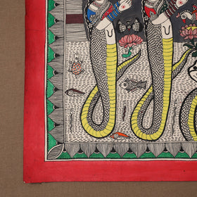 Handpainted madhubani painting by hira devi (22 x 30 in) 07