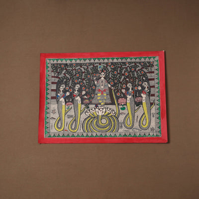 Handpainted madhubani painting by hira devi (22 x 30 in) 07