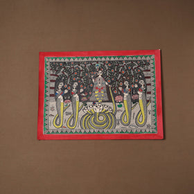 Handpainted madhubani painting by hira devi (22 x 30 in) 07