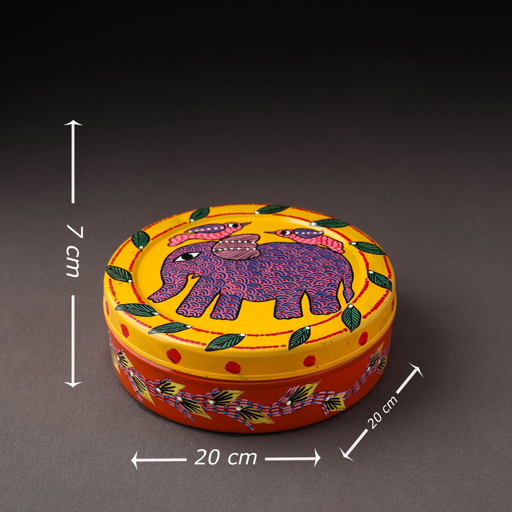  Gond Handpainted Stainless Steel Casserole 