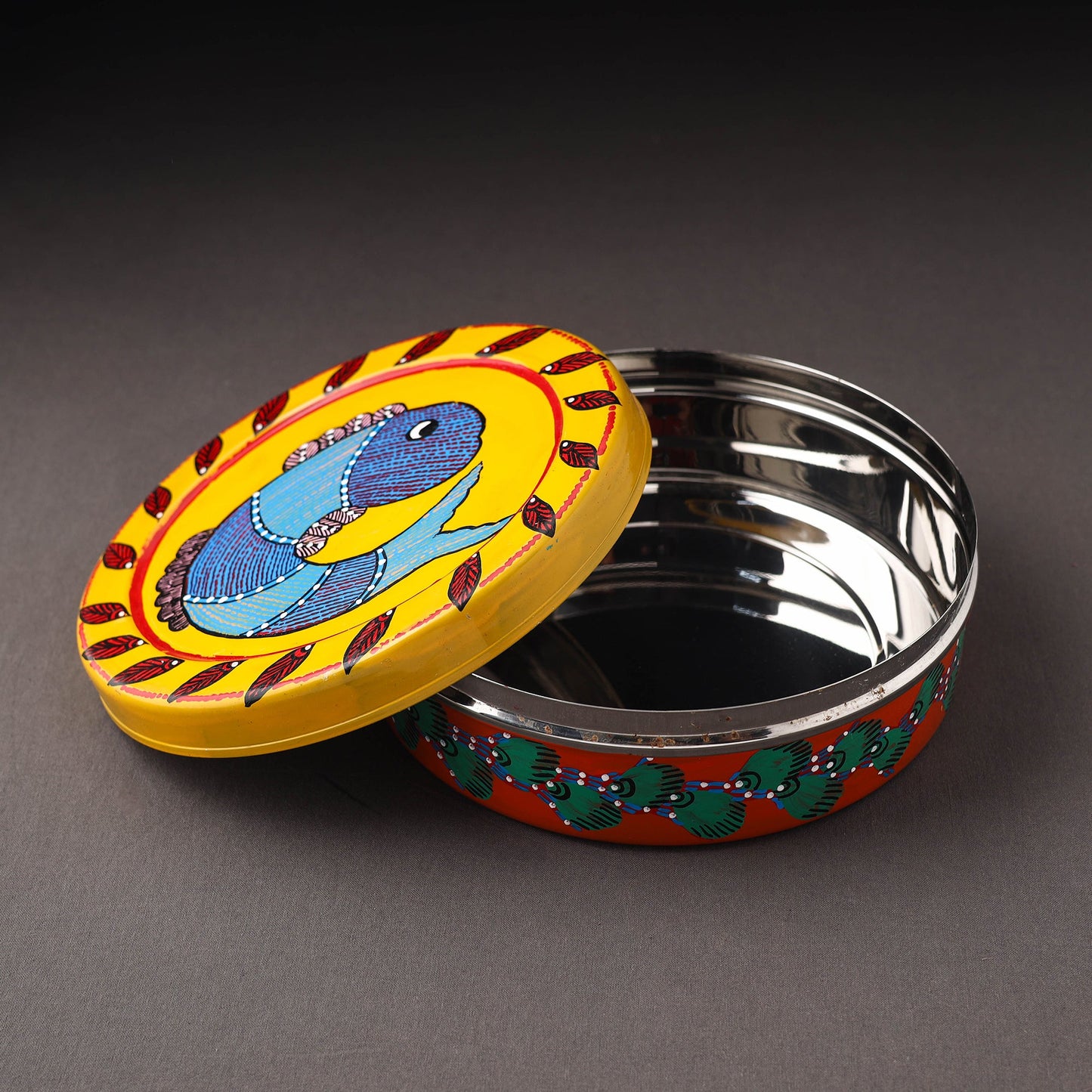  Gond Handpainted Stainless Steel Casserole 