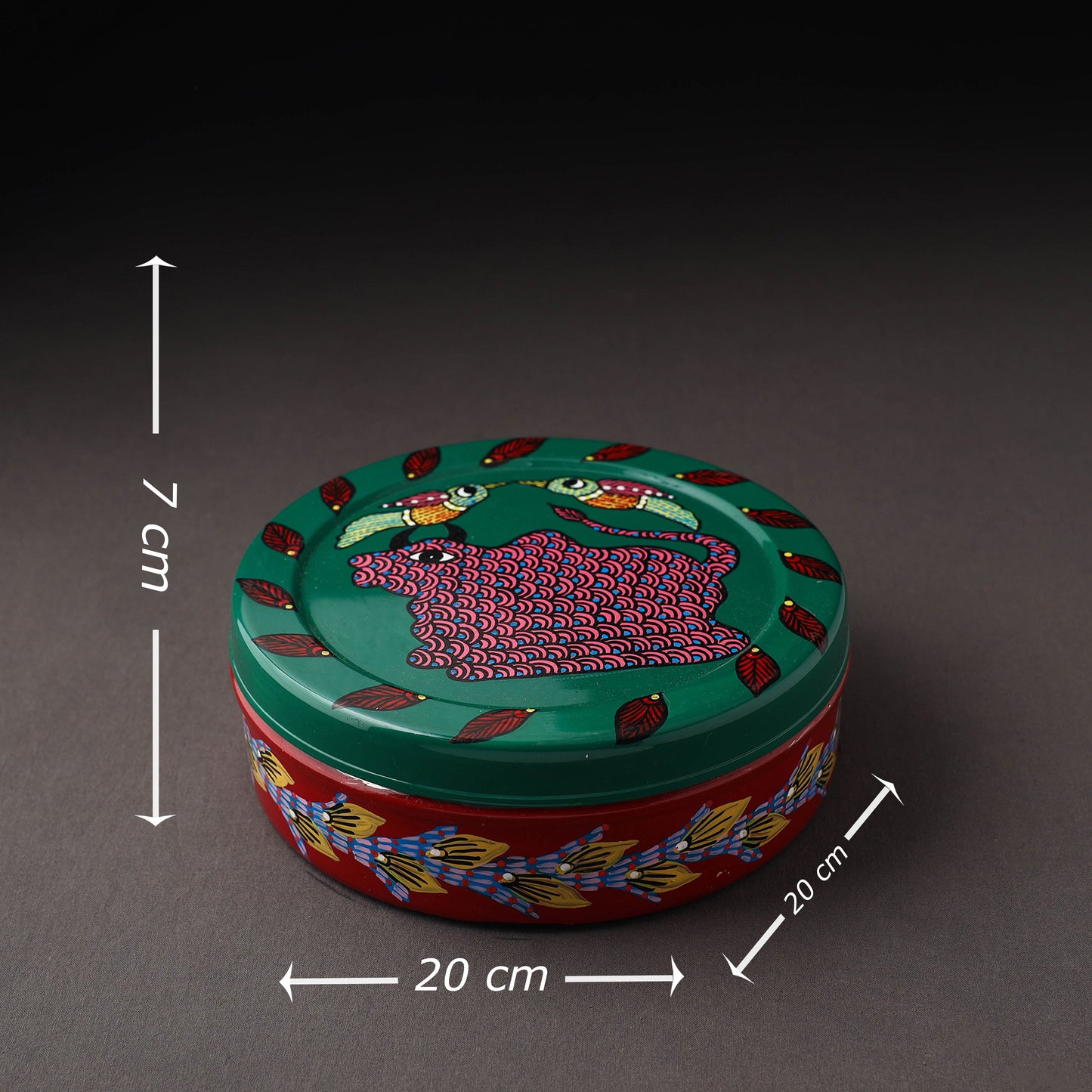  Gond Handpainted Stainless Steel Casserole 