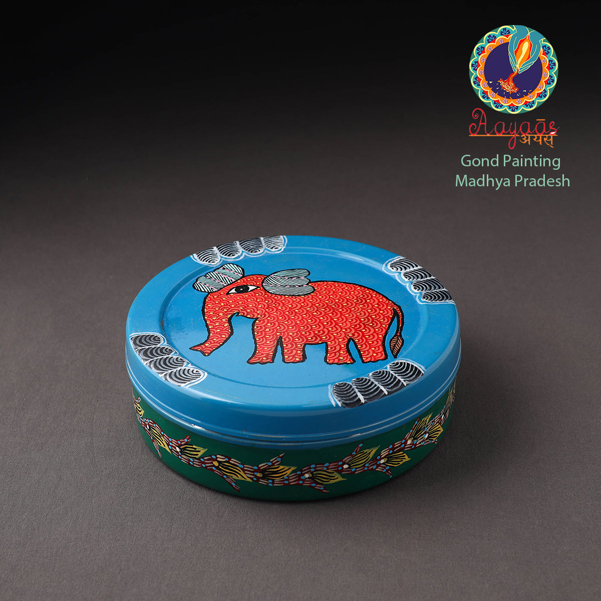 Gond Handpainted Stainless Steel Casserole 