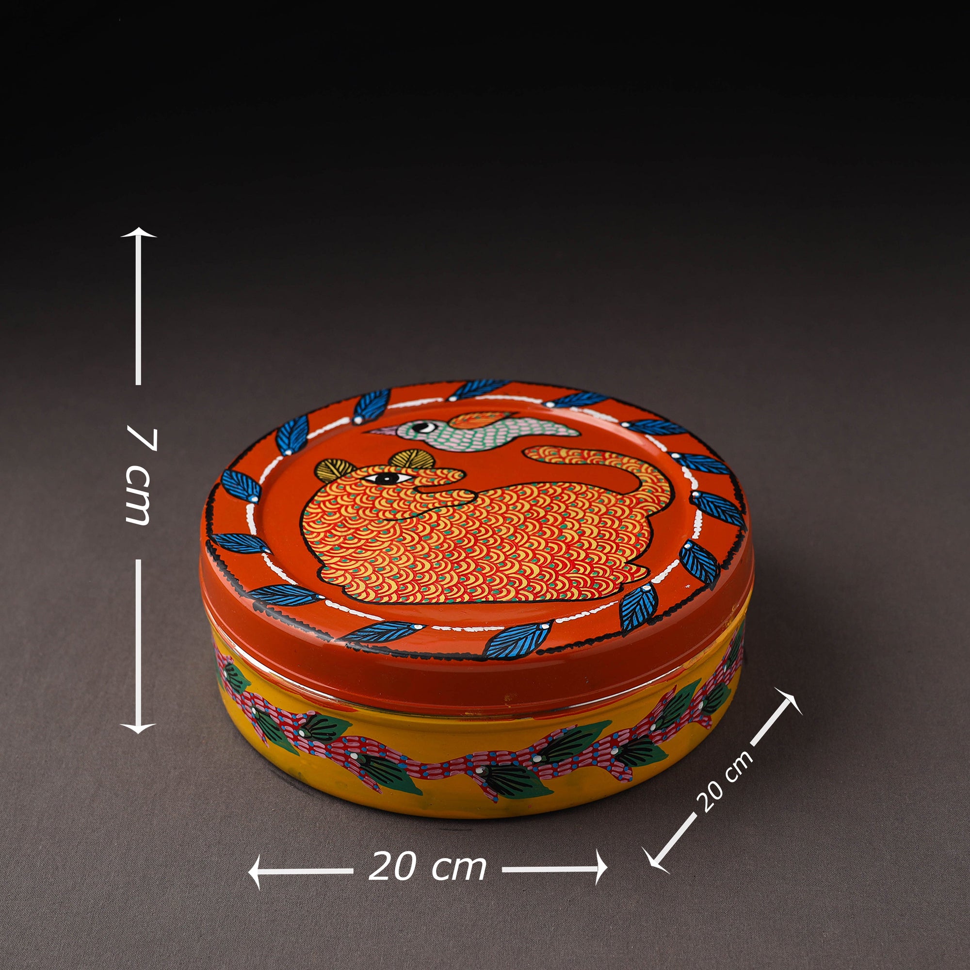  Gond Handpainted Stainless Steel Casserole 