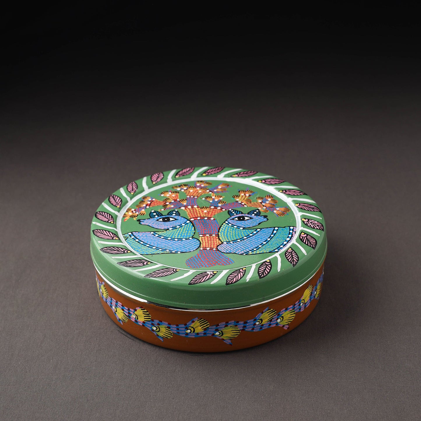  Gond Handpainted Stainless Steel Casserole 