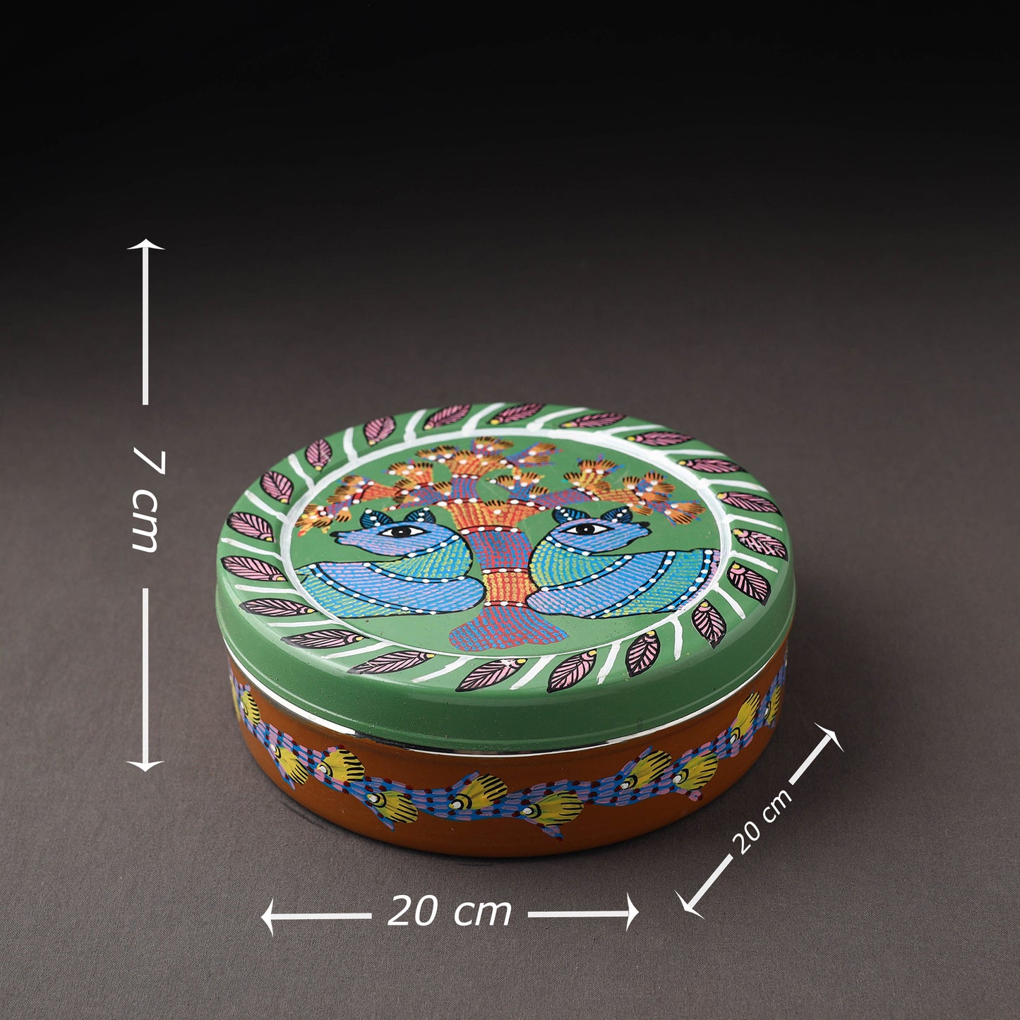  Gond Handpainted Stainless Steel Casserole 