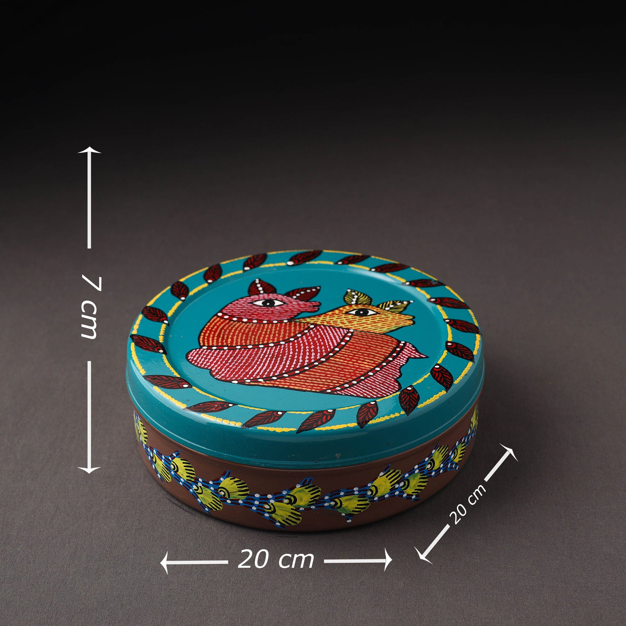  Gond Handpainted Stainless Steel Casserole 