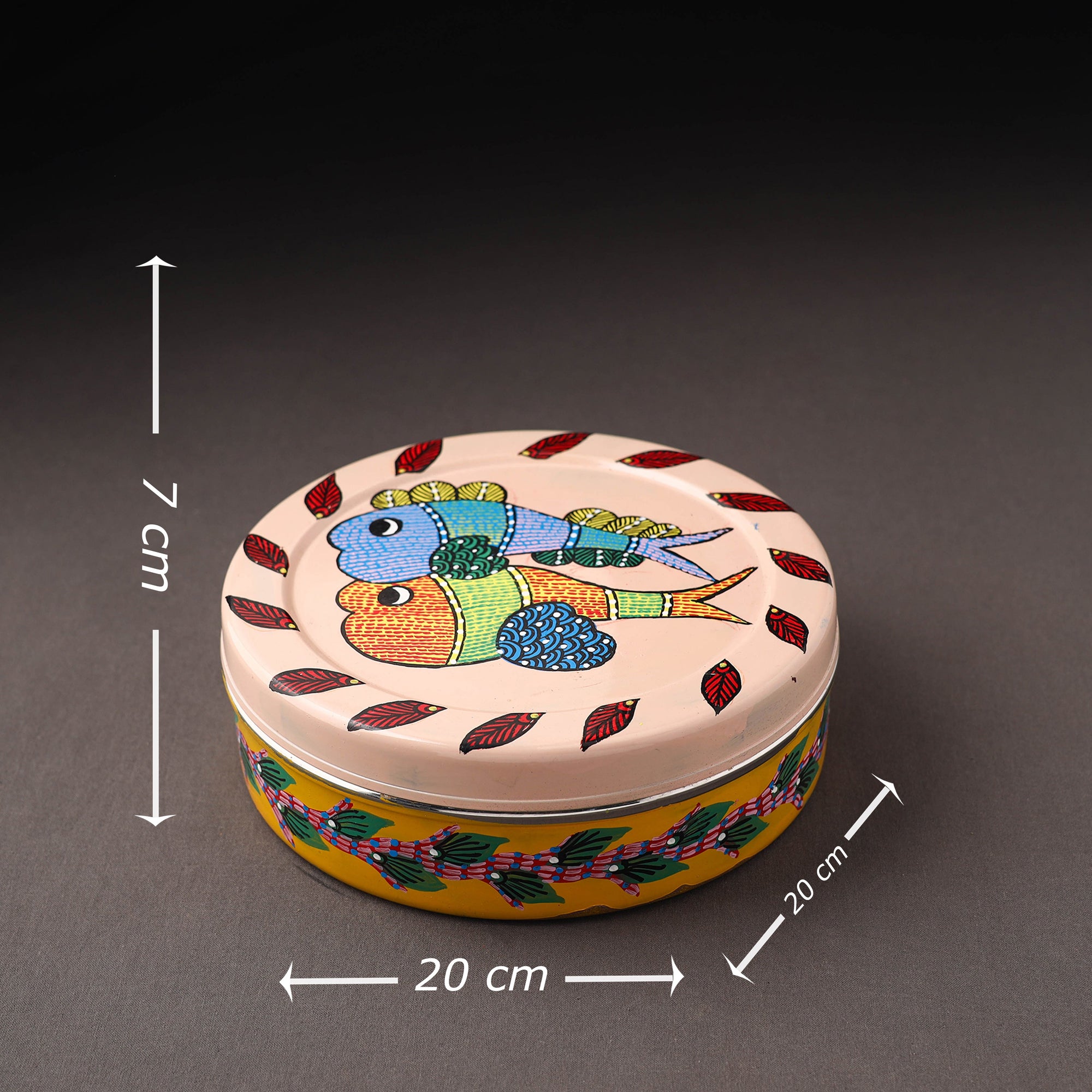  Gond Handpainted Stainless Steel Casserole 