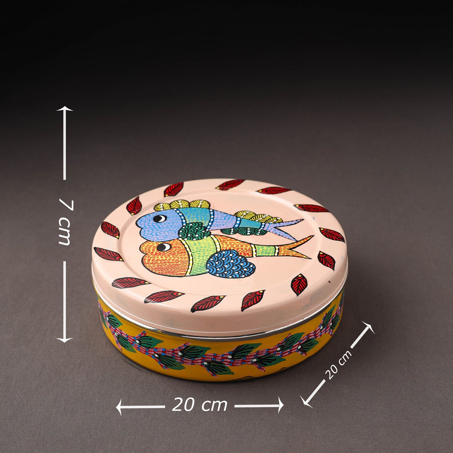  Gond Handpainted Stainless Steel Casserole 