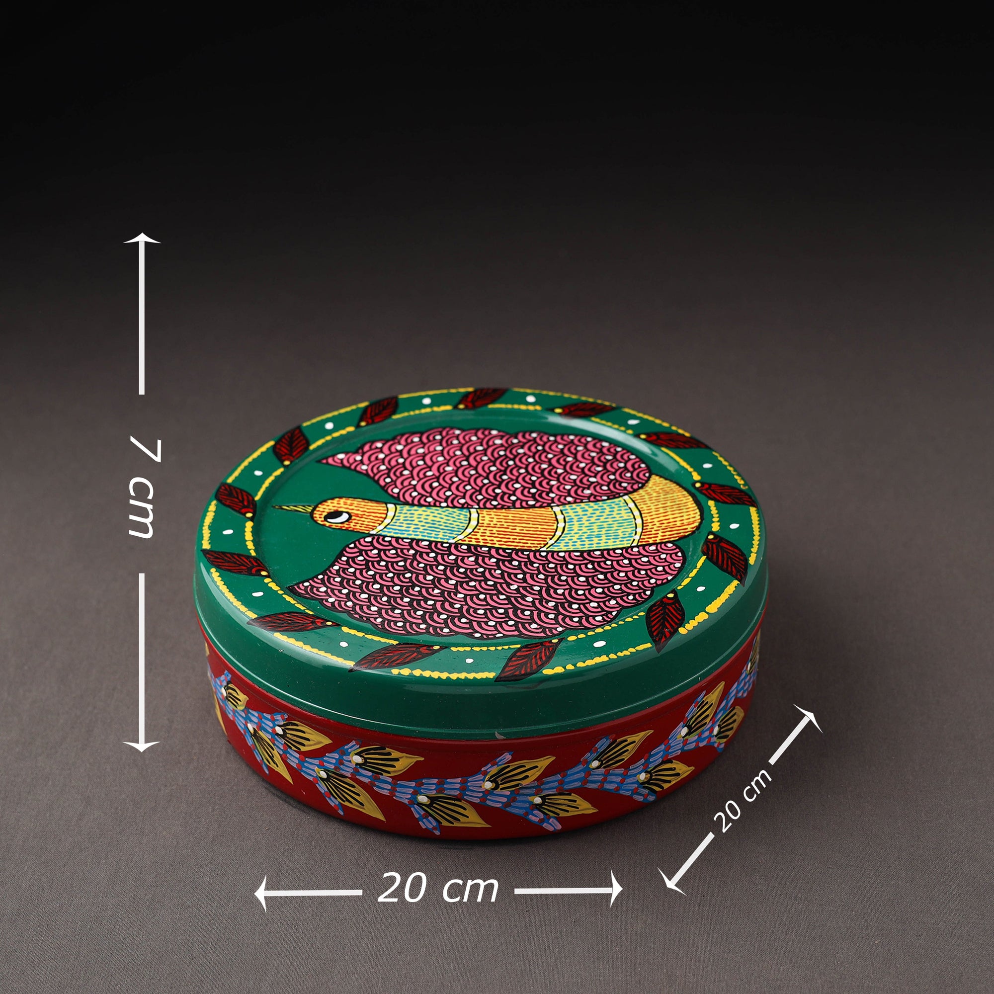  Gond Handpainted Stainless Steel Casserole 