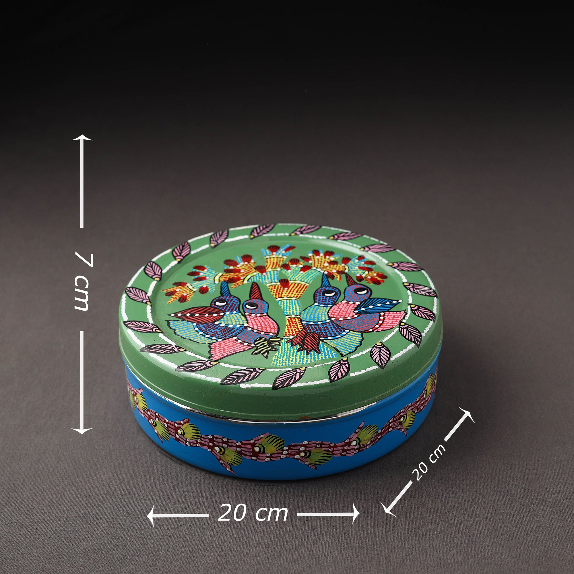  Gond Handpainted Stainless Steel Casserole 