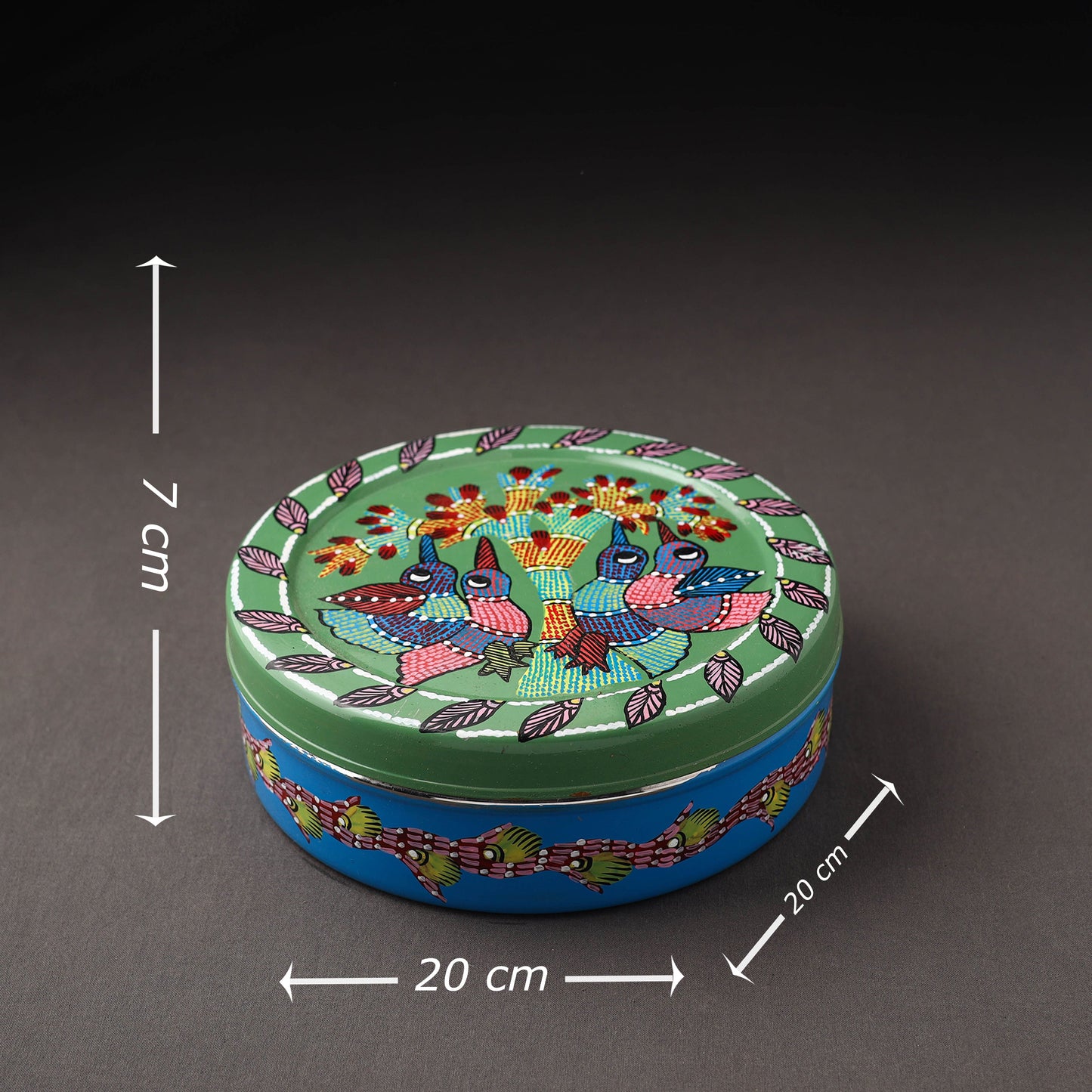  Gond Handpainted Stainless Steel Casserole 