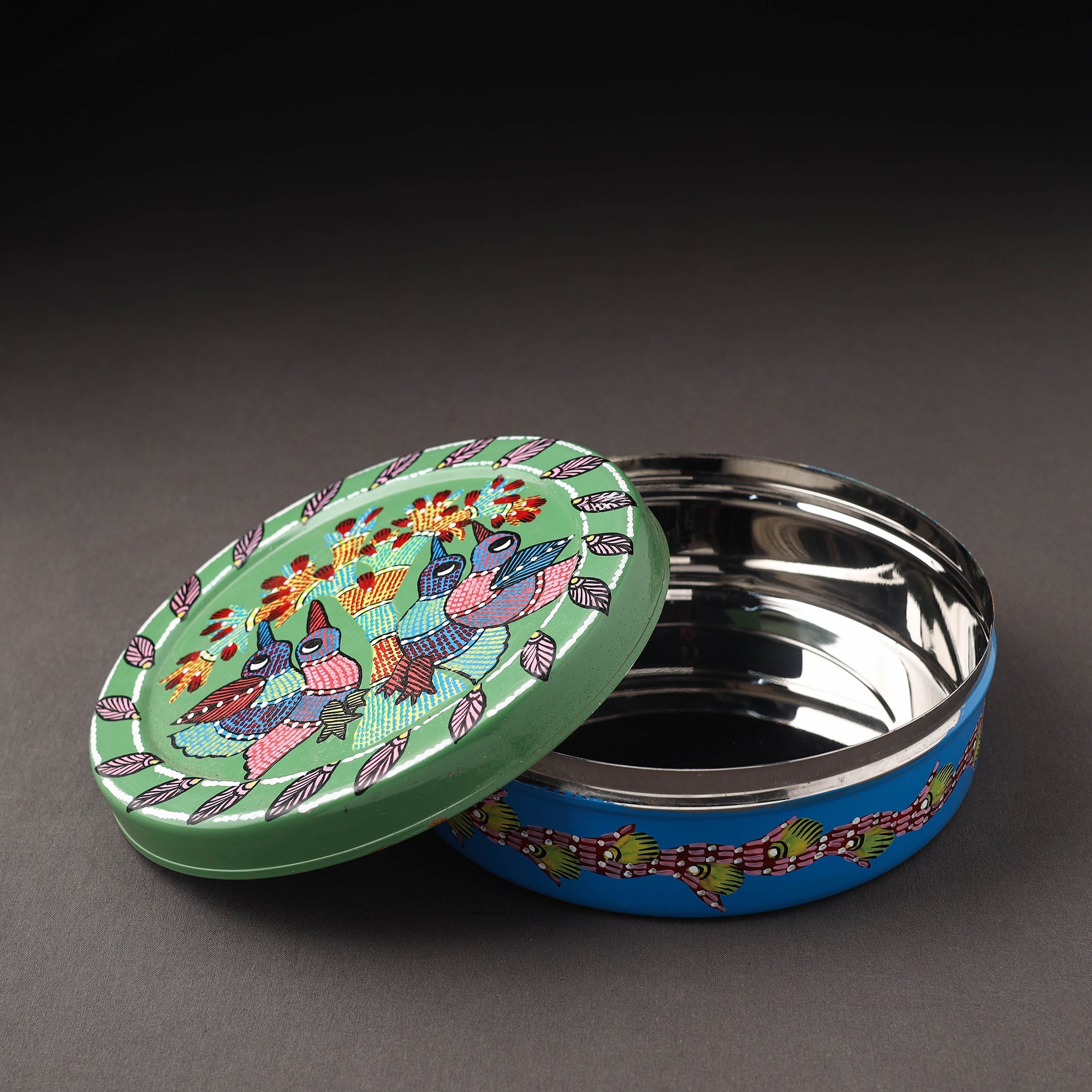  Gond Handpainted Stainless Steel Casserole 