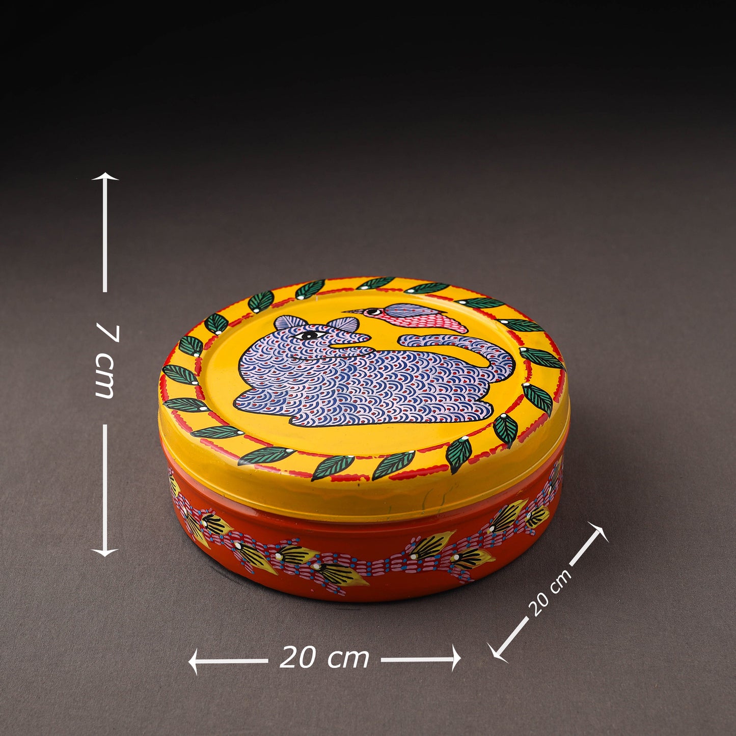  Gond Handpainted Stainless Steel Casserole 