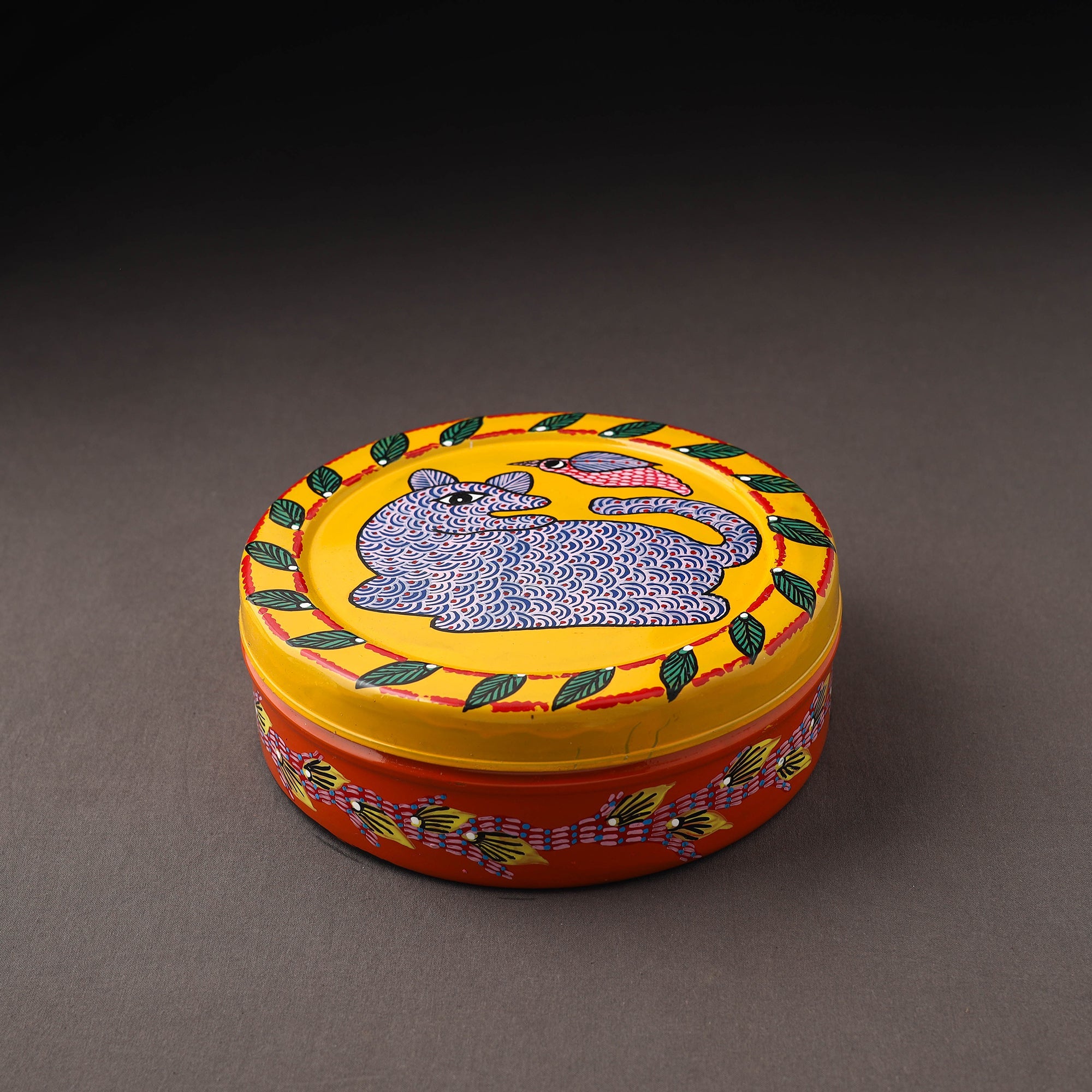  Gond Handpainted Stainless Steel Casserole 