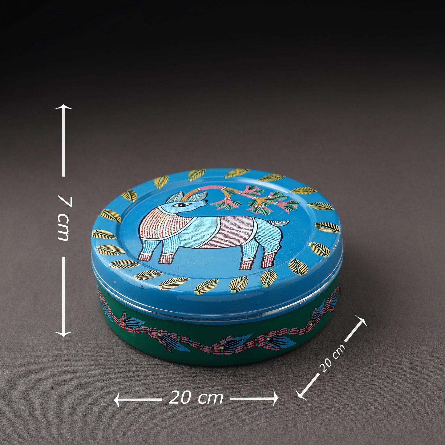  Gond Handpainted Stainless Steel Casserole 