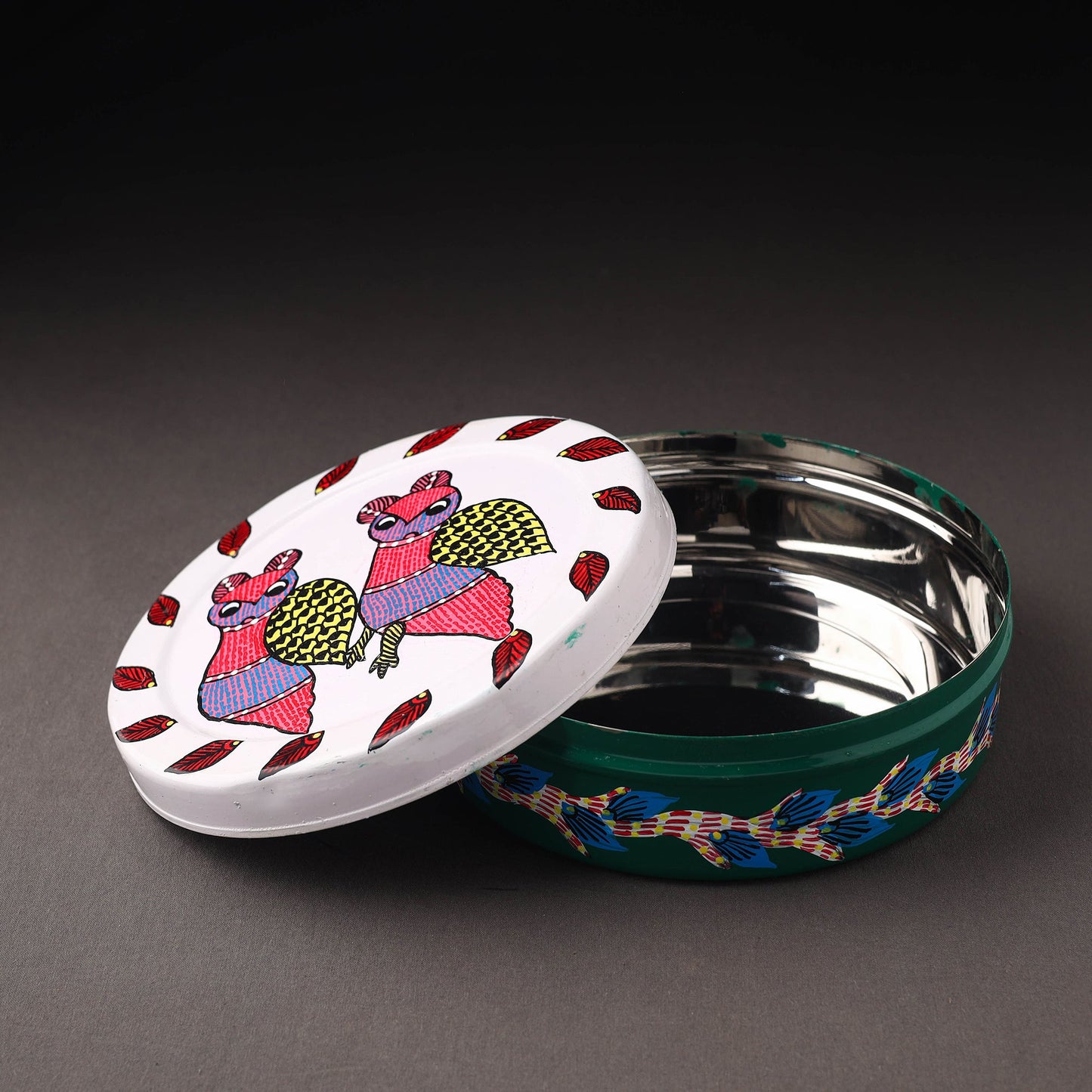  Gond Handpainted Stainless Steel Casserole 