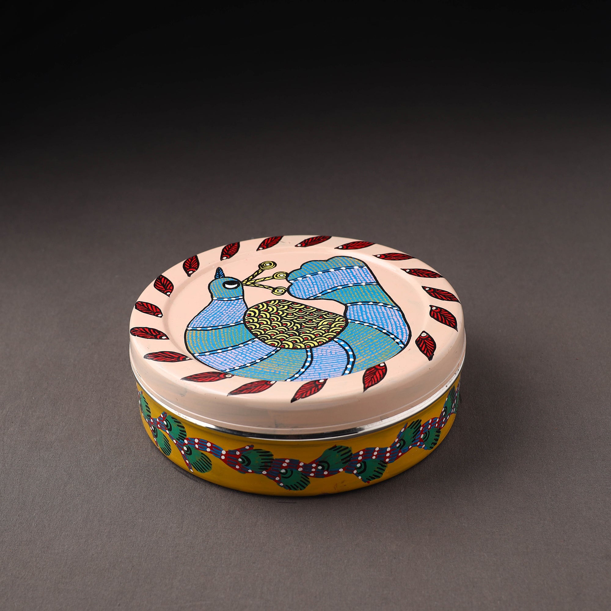  Gond Handpainted Stainless Steel Casserole 