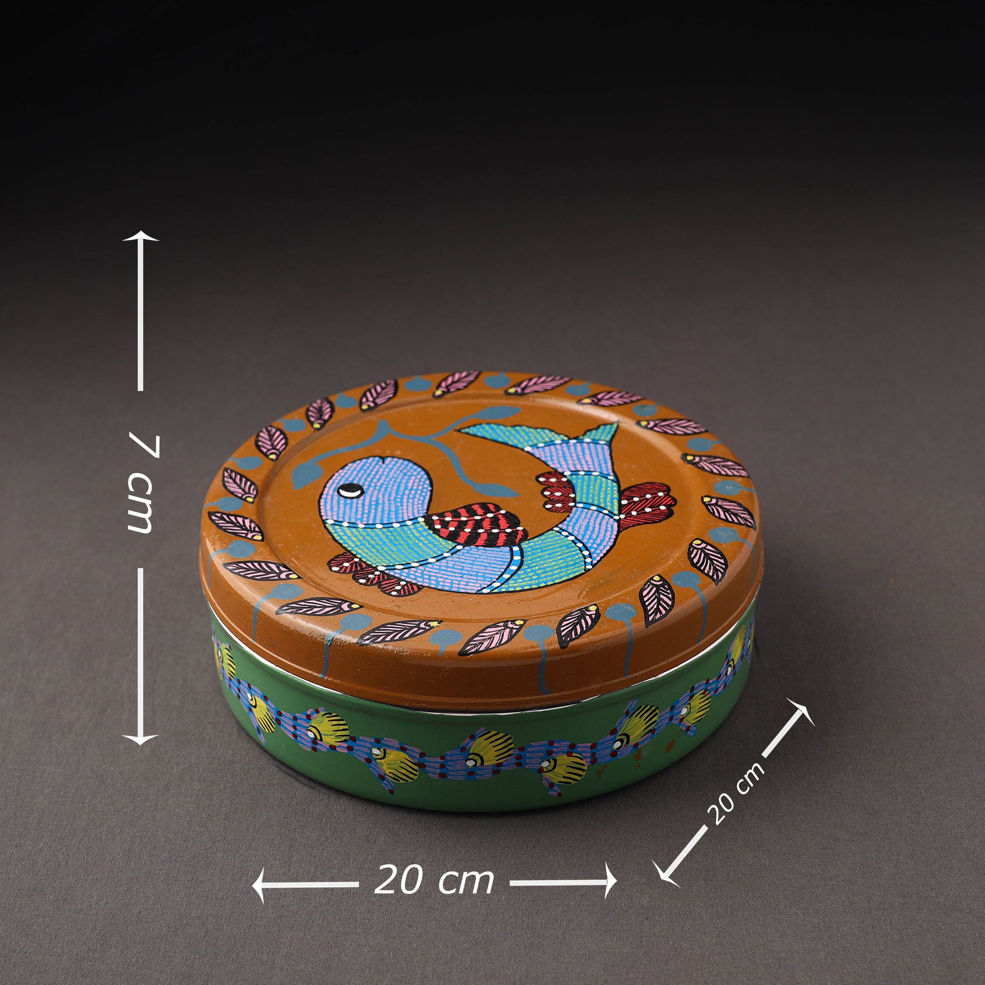  Gond Handpainted Stainless Steel Casserole 