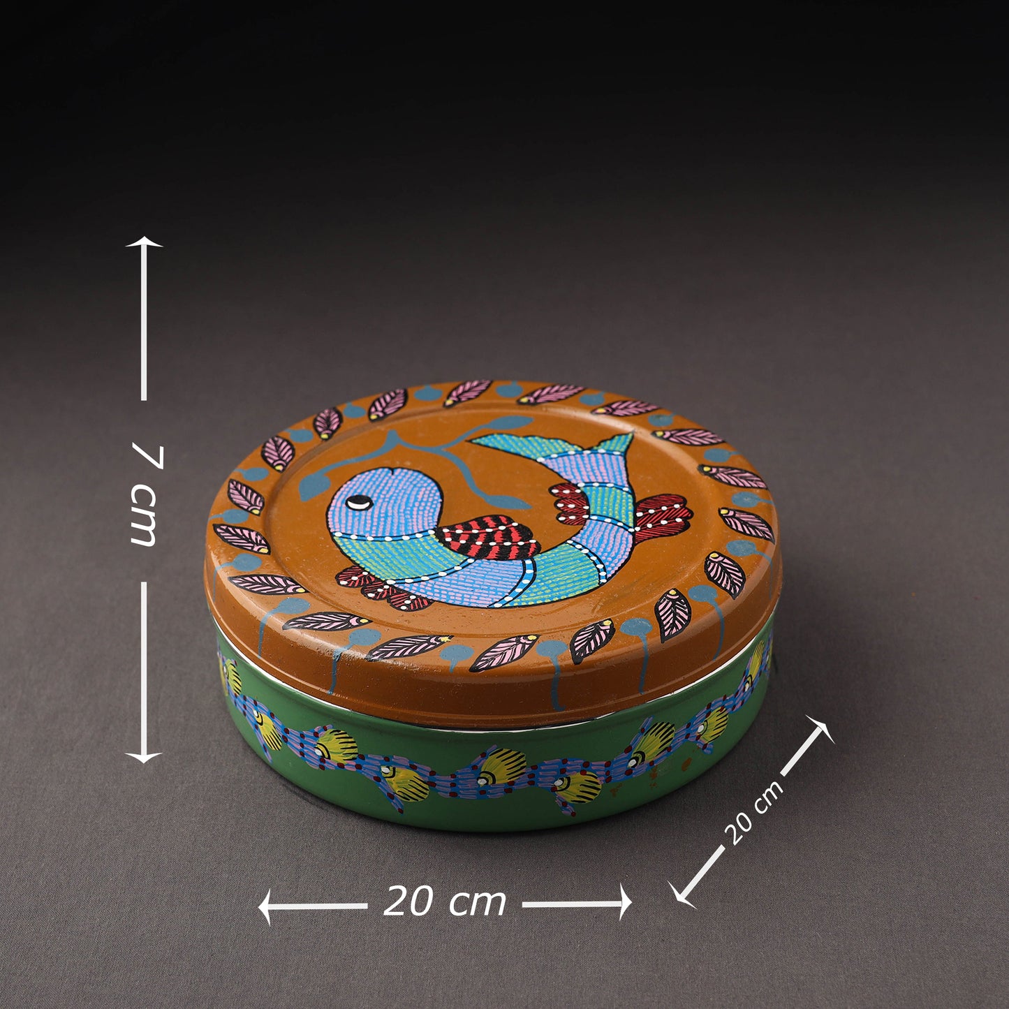  Gond Handpainted Stainless Steel Casserole 