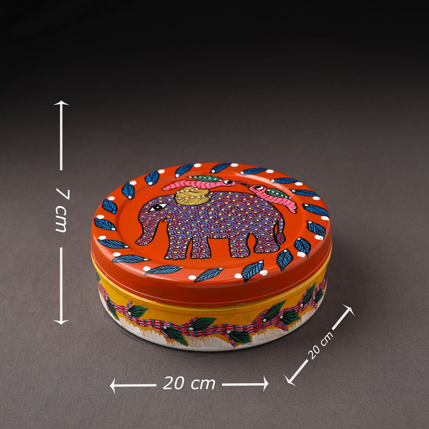  Gond Handpainted Stainless Steel Casserole 