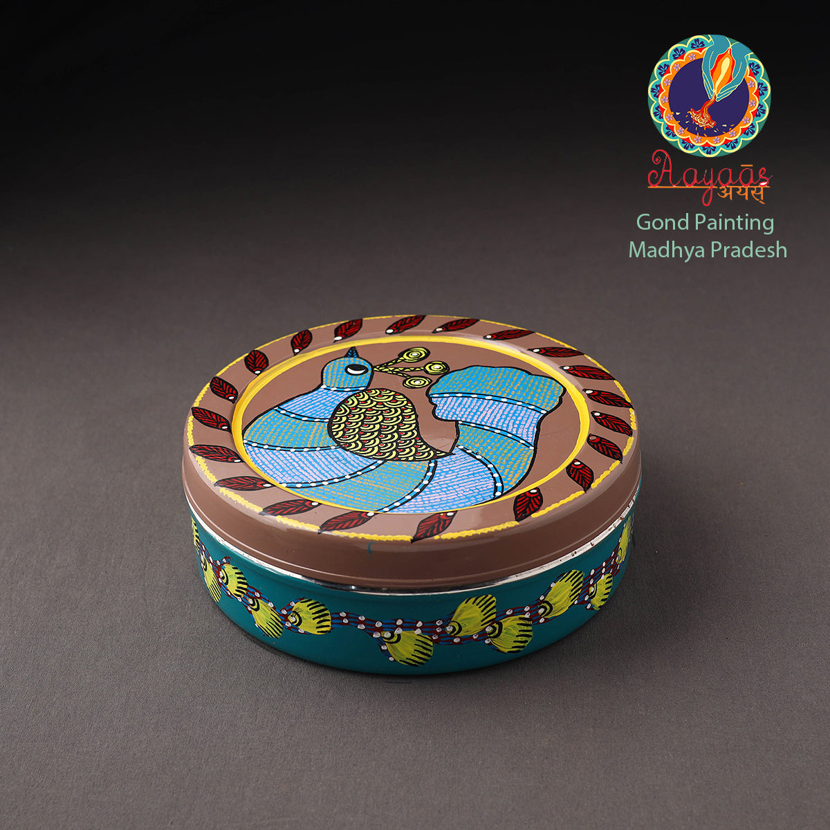  Gond Handpainted Stainless Steel Casserole 