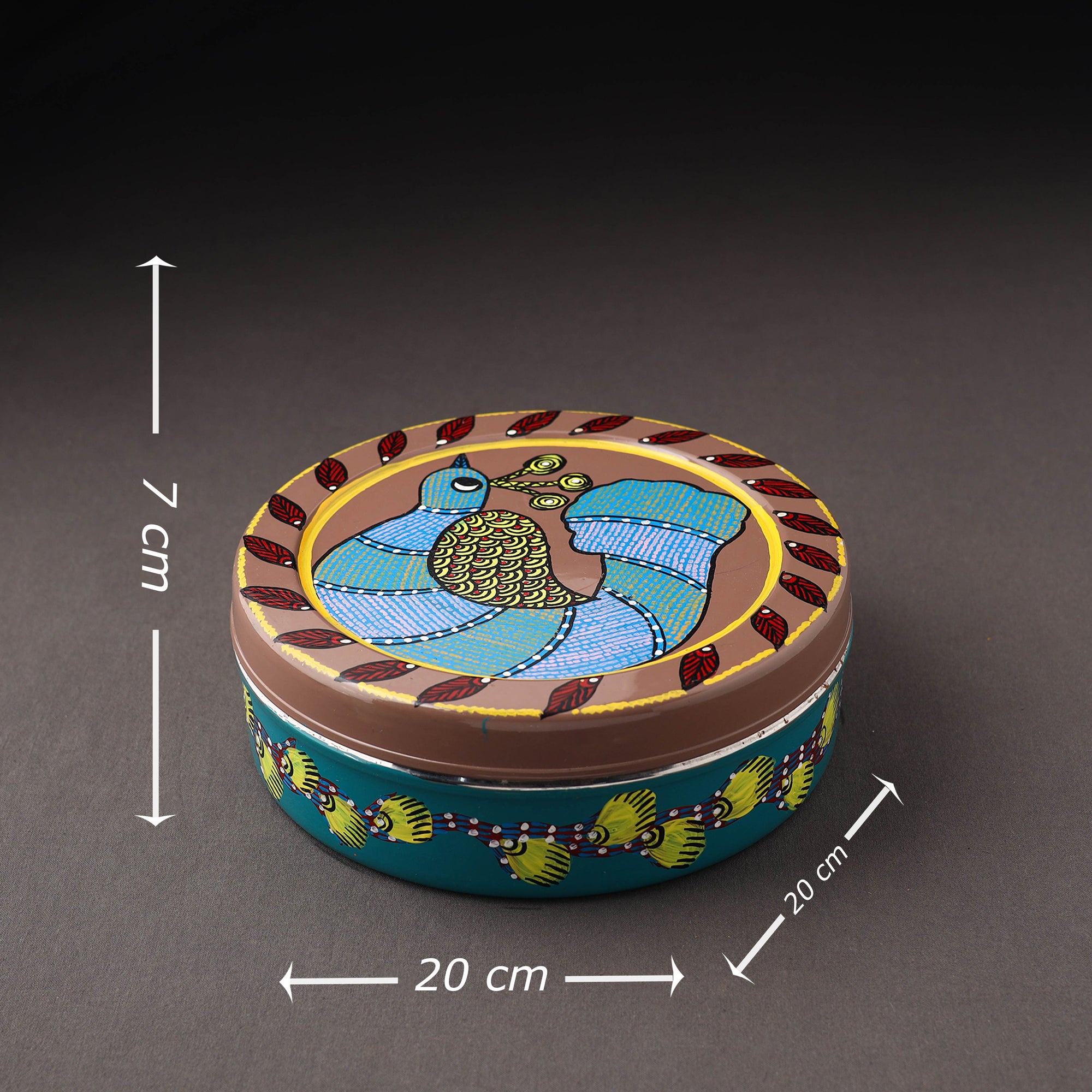  Gond Handpainted Stainless Steel Casserole 