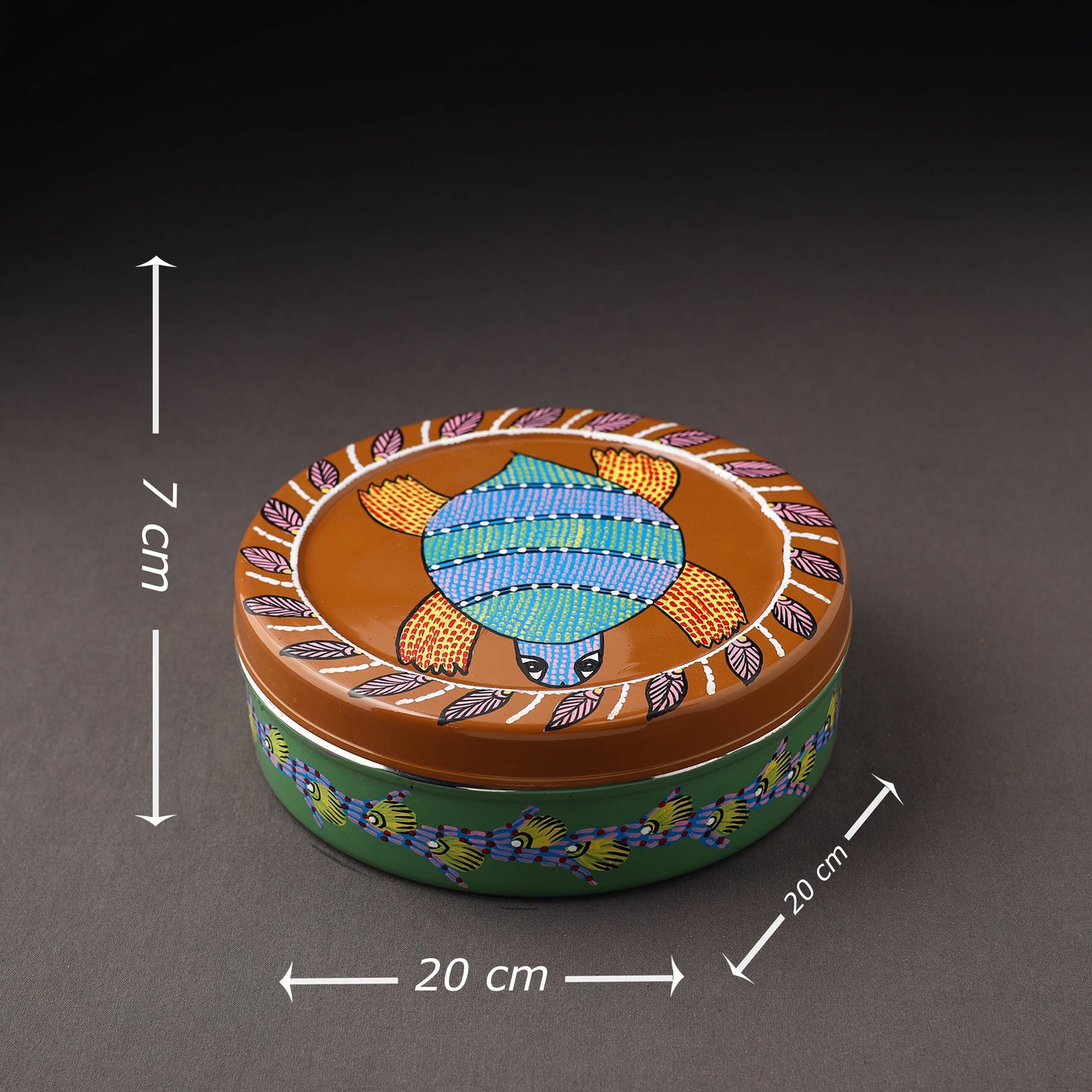  Gond Handpainted Stainless Steel Casserole 