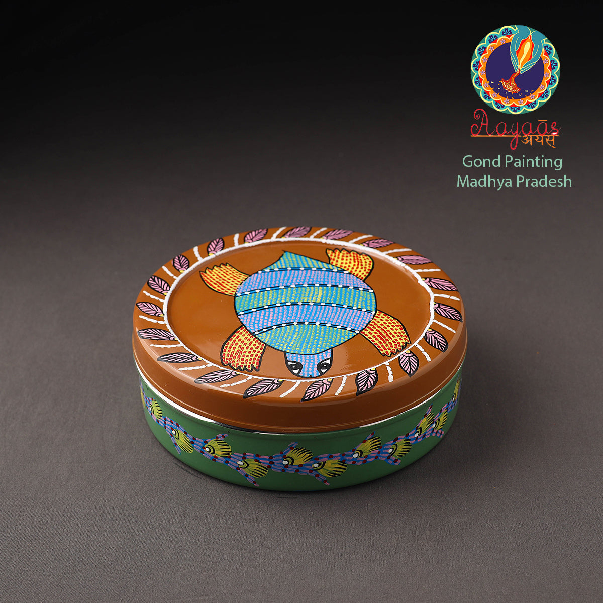  Gond Handpainted Stainless Steel Casserole 