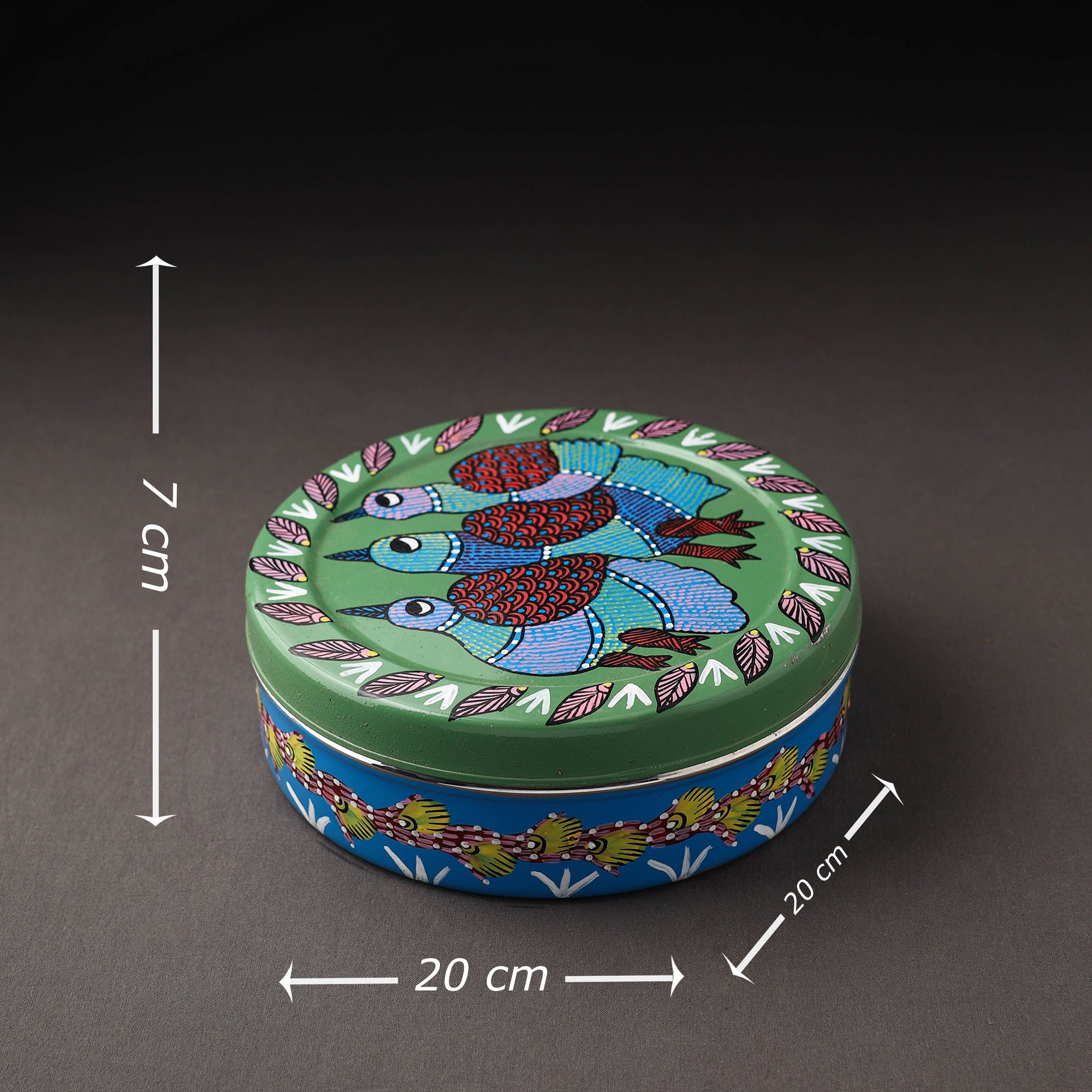  Gond Handpainted Stainless Steel Casserole 