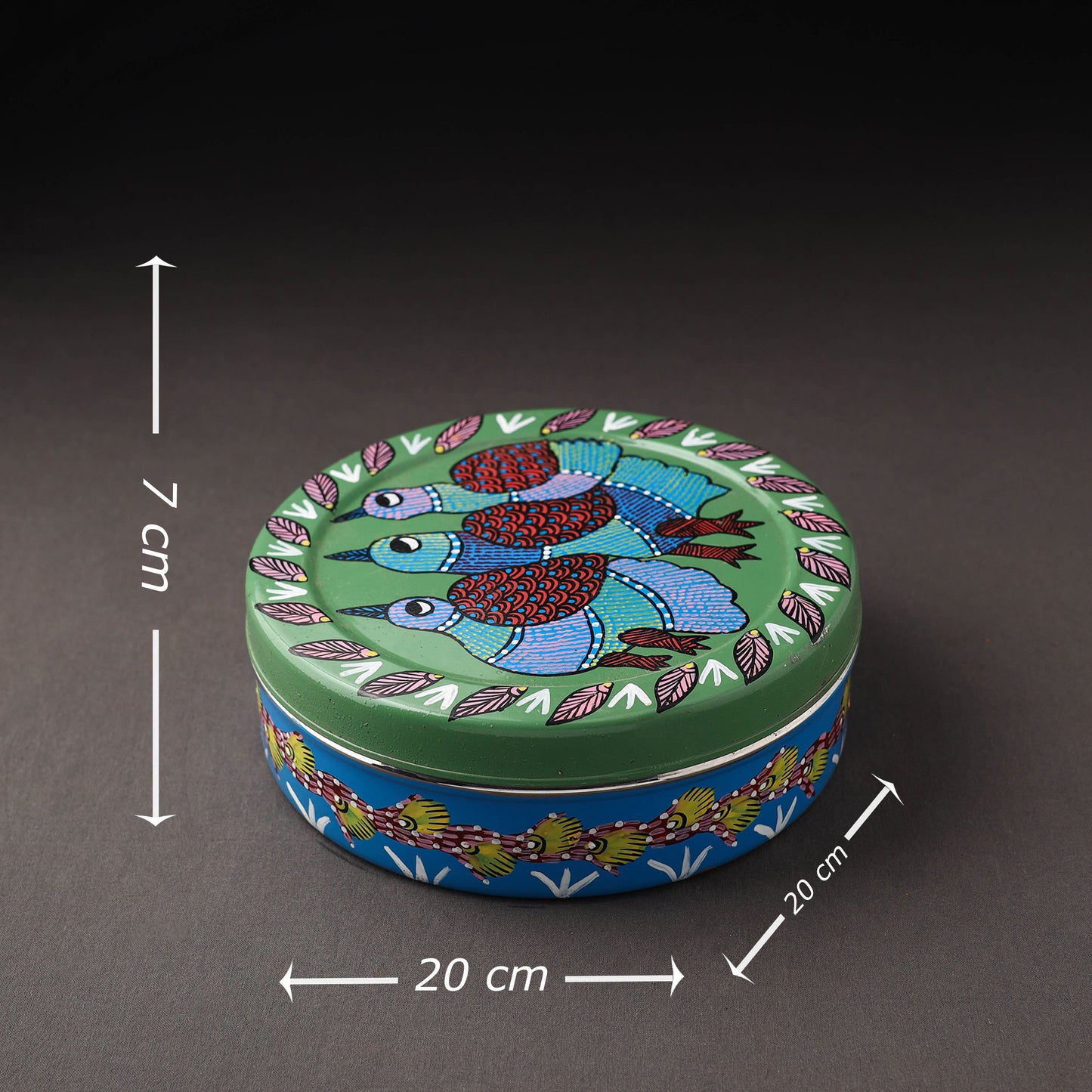  Gond Handpainted Stainless Steel Casserole 