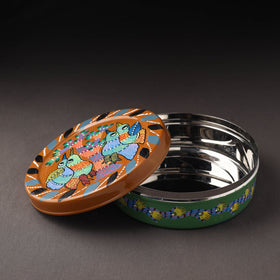  Gond Handpainted Stainless Steel Casserole 